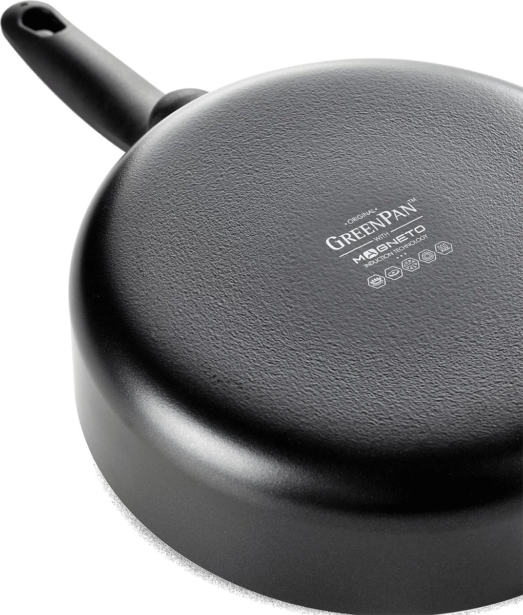 GreenPan Cambridge Hapjespan Met Deksel 28cm - Zwart - Inductie - PFAS-vrij 10 GreenPan Cambridge Hapjespan Met Deksel 28cm - Zwart - Inductie - PFAS-vrij - Afbeelding 10