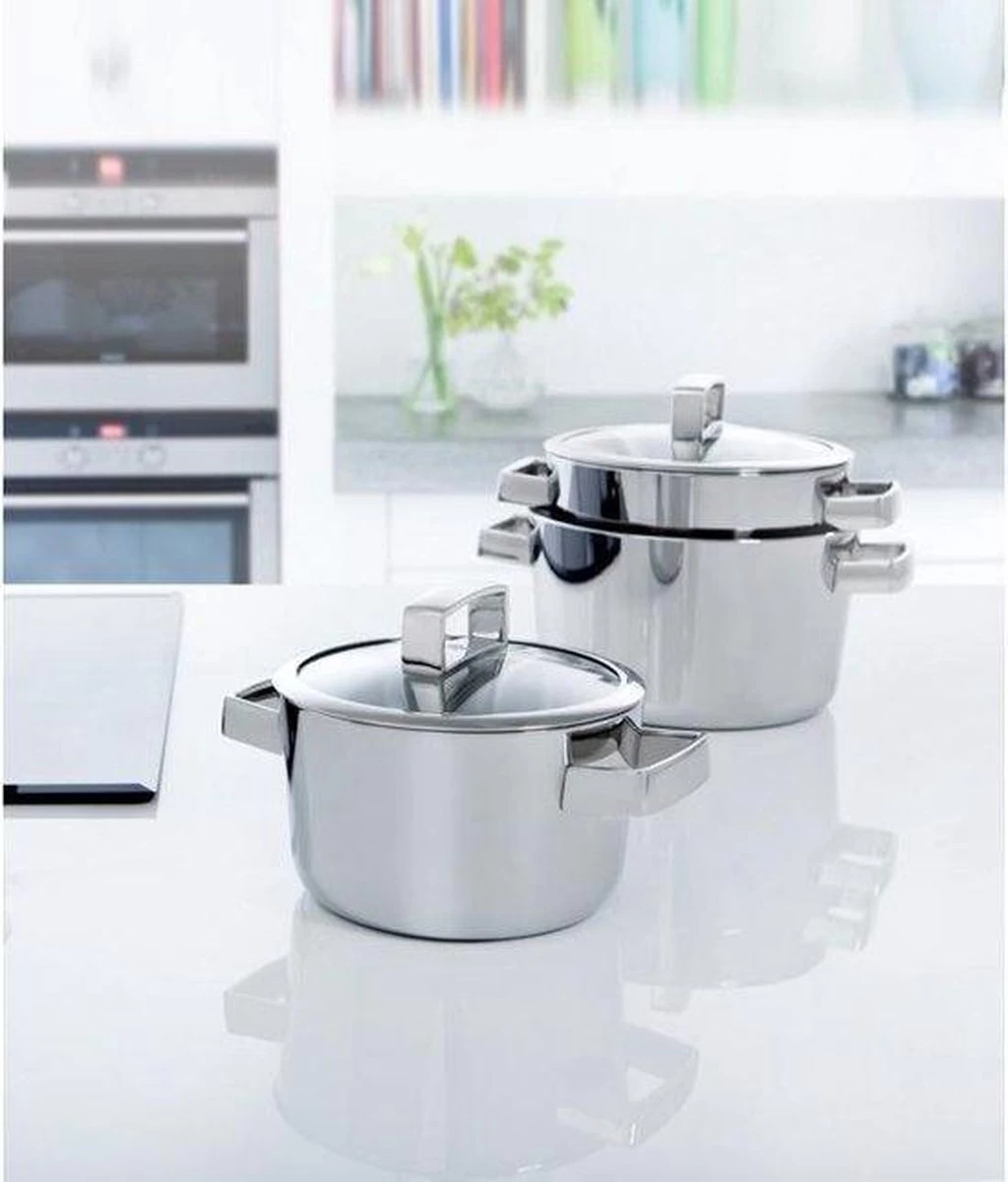 BK Conical Deluxe Kookpannenset - 5 Delig - RVS 3 BK Conical Deluxe Kookpannenset - 5 Delig - RVS - Afbeelding 3