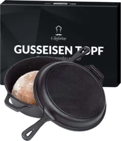 Chefarone Gietijzeren Pan - 2-in-1 Braadpan Inclusief Deksel - Geschikt Voor Alle Warmtebronnen -Korting Op Keukengerei 1034x1200 1