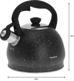 Fluitketel Inductie Gas Waterkoker 2.0 L ‘’Cosenza’’ Mat Zwart RVS -Korting Op Keukengerei 1108x1200 25