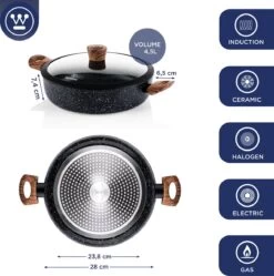 Westinghouse Hapjespan Inductie - Ø 28 Cm - Zwart Marmer Wood - Speciale Editie - Met Deksel - Geschikt Voor Alle Warmtebronnen 10 Westinghouse Hapjespan Inductie - Ø 28 Cm - Zwart Marmer Wood - Speciale Editie - Met Deksel - Geschikt Voor Alle Warmtebronnen -Korting Op Keukengerei 1190x1200 10
