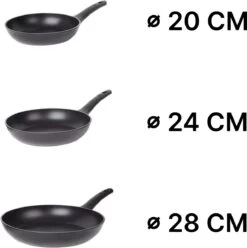 Masterchef Koekenpannen | 3-Delige Koekenpannenset | Inclusief 3 Inclusief Signature Collection Masterchef Messen | Ø 20, 24 En 28 Cm | Geschikt Voor Verschillende Warmtebronnen | Inductie, Elektrisch, Gas En Keramisch Pannenset | Vrij Van PFOA -Korting Op Keukengerei 1193x1200 1