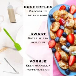 IRONO Poffertjespan Set - Incl. Doseerfles, Kwast En Vork - Poffertjespan Inductie En Electrisch - Poffertjesmaker 19 Poffertjes - Poffertjes Maken - Spuitfles - Cadeau Voor Mannen En Vrouwen -Korting Op Keukengerei 1199x1200 1