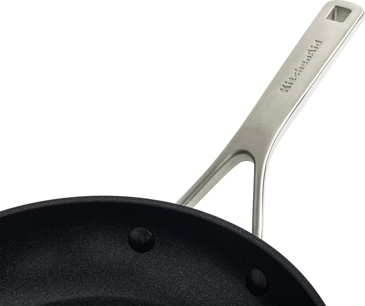 KitchenAid Hard Geanodiseerd Aluminium Wok ø30cm - Zwart - Inductie - Anti-aanbak 2 KitchenAid Hard Geanodiseerd Aluminium Wok ø30cm - Zwart - Inductie - Anti-aanbak - Afbeelding 2