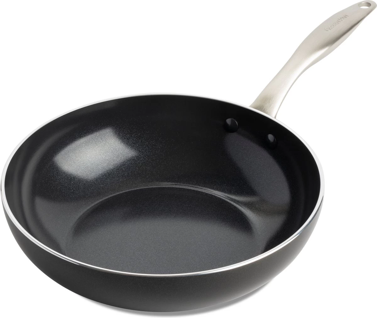 GreenPan Wokpan - Royal Black - ø 28 Cm - Keramische Anti-aanbaklaag 1 GreenPan Wokpan - Royal Black - ø 28 Cm - Keramische Anti-aanbaklaag