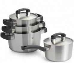 BK Conical Cool Pannenset - 4-delig - RVS – Geschikt Voor Alle Warmtebronnen