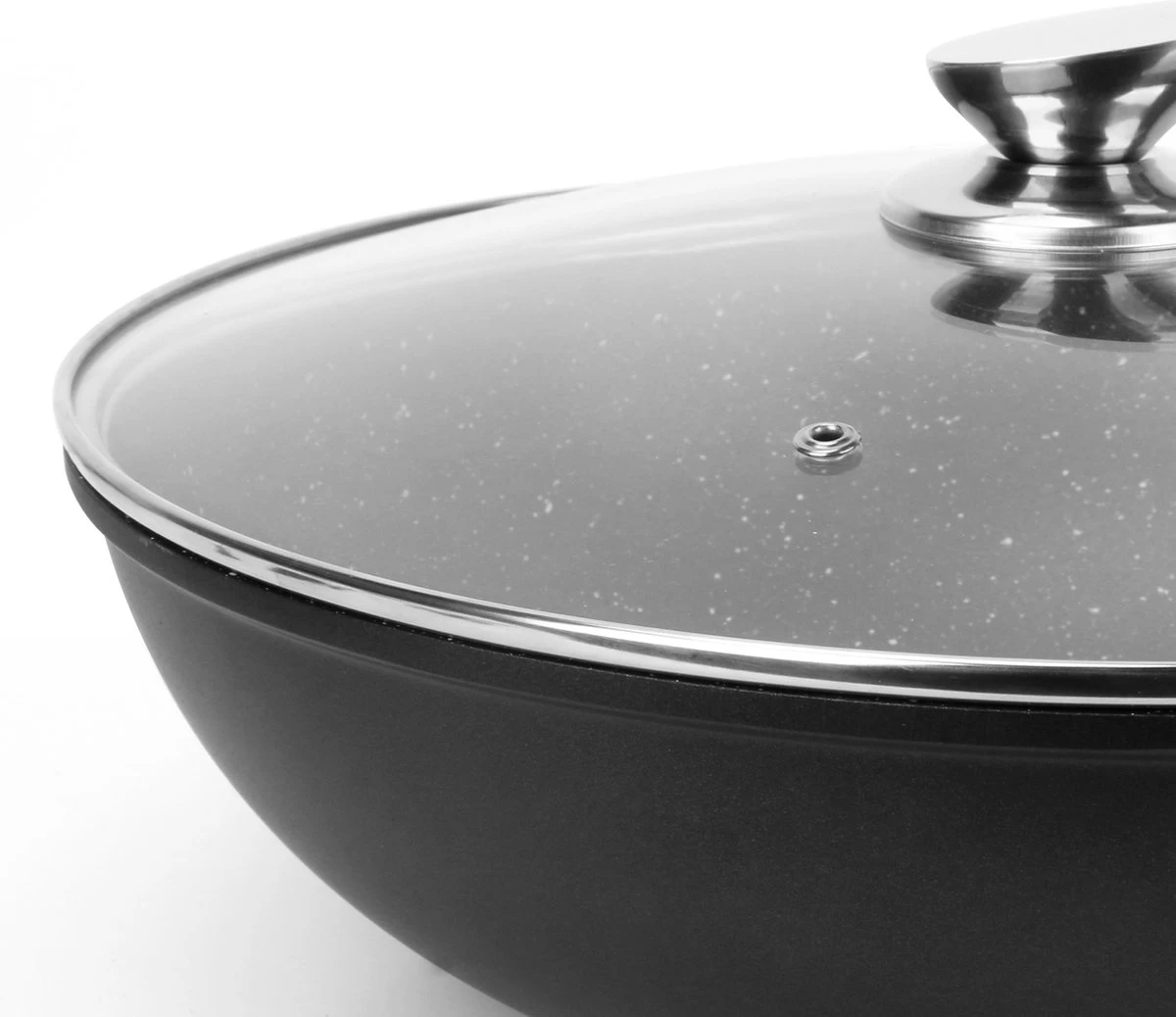 Swiss Pro+ - Marmeren Wokpan - Ø 30 Cm - Geschikt Voor Alle Warmtebronnen 4 Swiss Pro+ - Marmeren Wokpan - Ø 30 Cm - Geschikt Voor Alle Warmtebronnen - Afbeelding 4