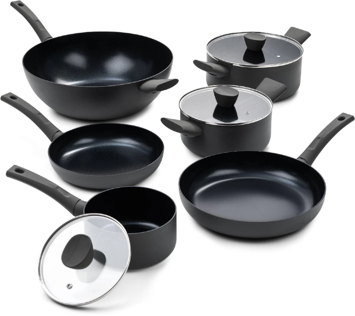 ISENVI Avon Compleet Set - Pannenset 6 Delig - Ergo Grepen 1 ISENVI Avon Compleet Set - Pannenset 6 Delig - Ergo Grepen