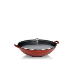 Wokpan Gietijzer Rood, 36 Cm - Kela | Calido