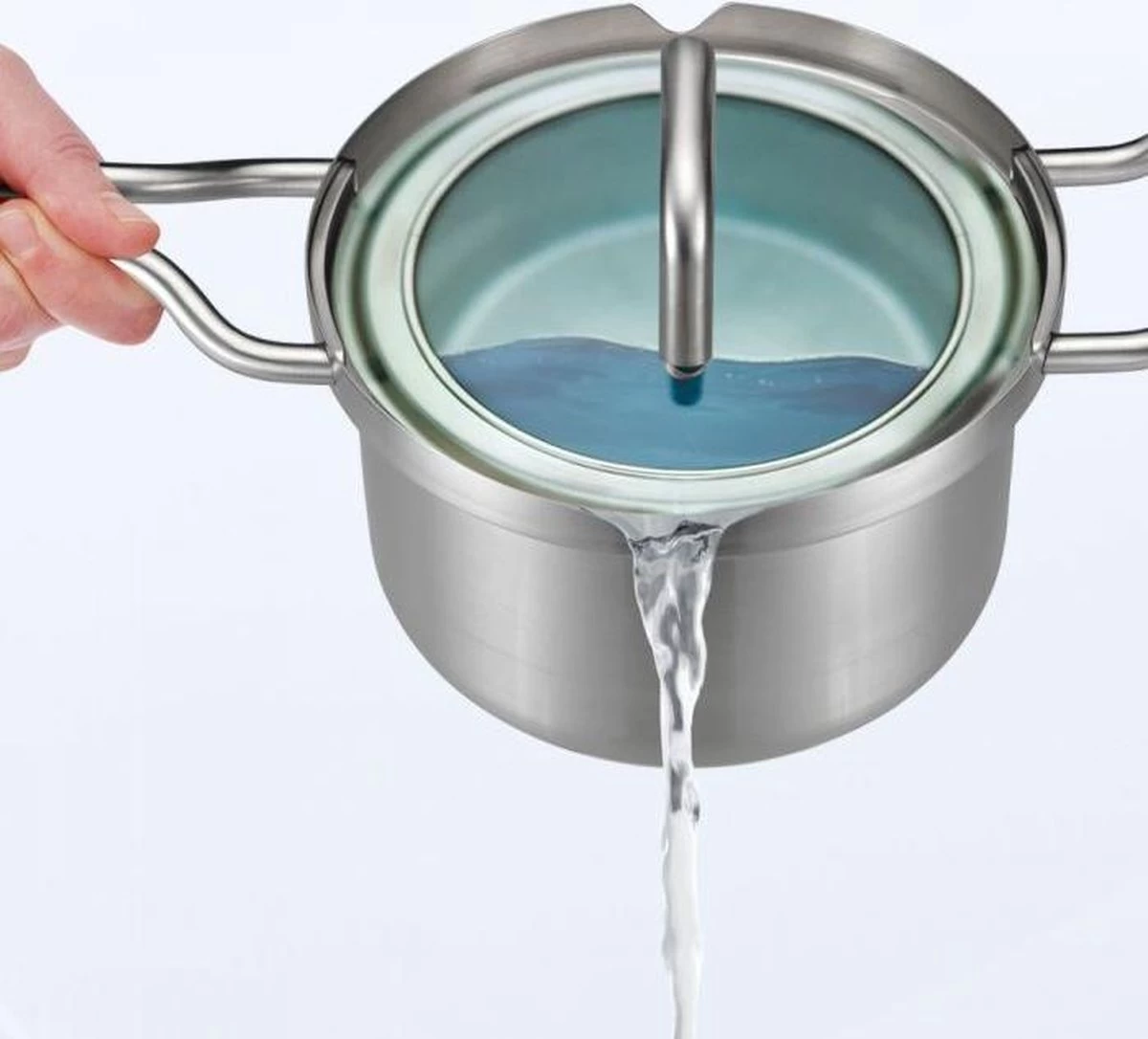 BK-Q-Linair Master Glas Kookpan 18 Cm - RVS - Glazen Deksel - Veilig Afgietsysteem - Inductie 1 BK-Q-Linair Master Glas Kookpan 18 Cm - RVS - Glazen Deksel - Veilig Afgietsysteem - Inductie