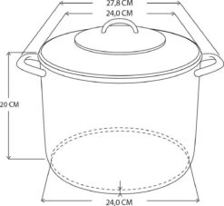 Haushalt Soeppan Met Glazen Deksel - 10 Liter- RVS -Korting Op Keukengerei 1200x1101 4