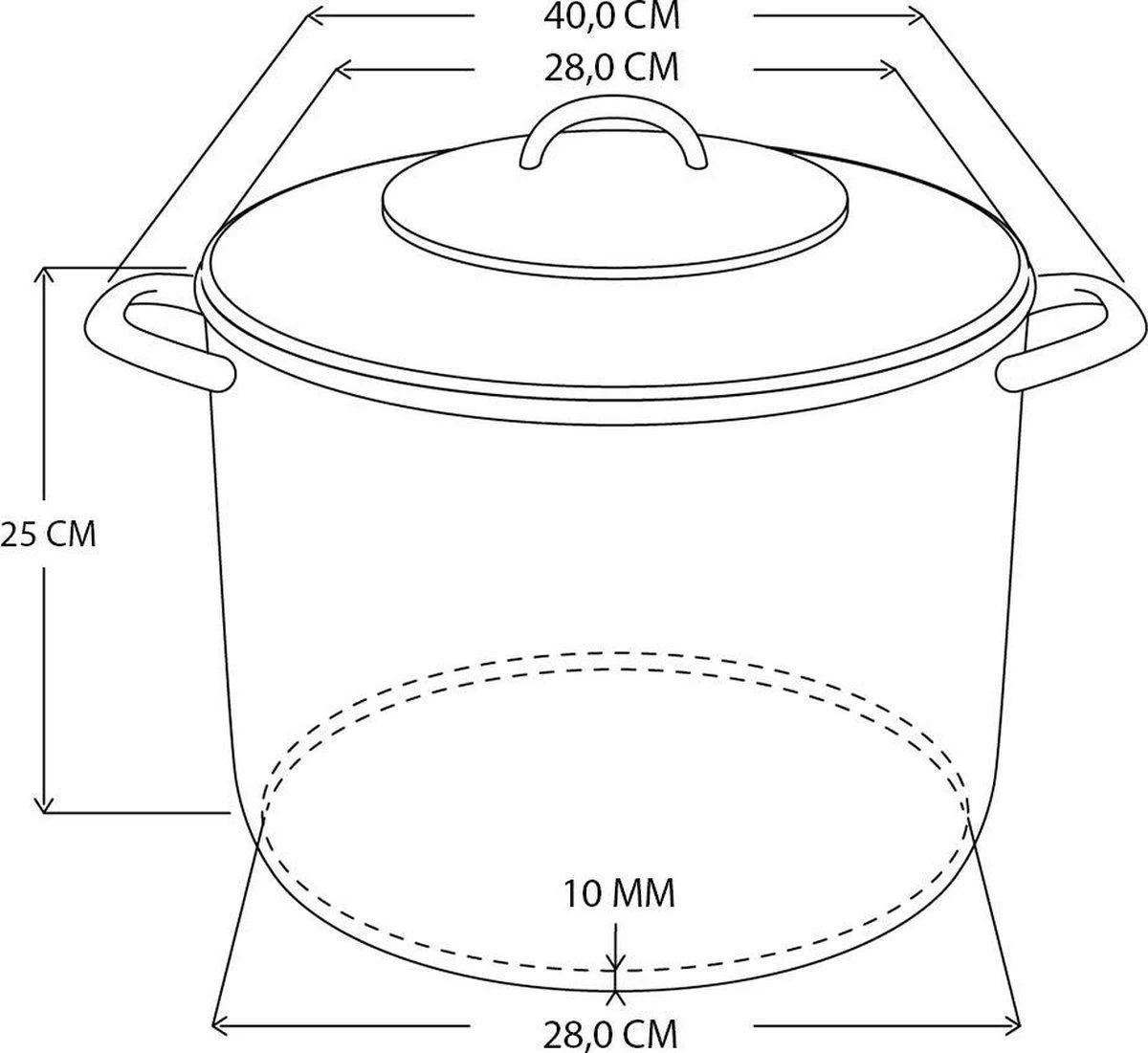 RVS Soeppan Met Glazen Deksel - 15 Liter - Vaatwasserbestendig 2 RVS Soeppan Met Glazen Deksel - 15 Liter - Vaatwasserbestendig - Afbeelding 2