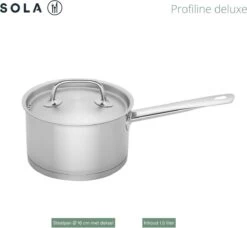 Sola Steelpan Profiline Deluxe - Ø 16 Cm - Zilver - RVS - Sandwichbodem 9 Sola Steelpan Profiline Deluxe - Ø 16 Cm - Zilver - RVS - Sandwichbodem -Korting Op Keukengerei 1200x1108 2