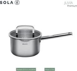 Sola Pannenset Juvia - 4 Delig - Ø 16,16,18,20 Cm - Zilver - RVS - Sandwichbodem -Korting Op Keukengerei 1200x1110 1