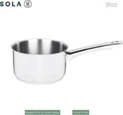 Sola Pannenset Blizz - 4 Delig - Ø Cm - Zilver - RVS - Sandwichbodem 23 Sola Pannenset Blizz - 4 Delig - Ø Cm - Zilver - RVS - Sandwichbodem -Korting Op Keukengerei 1200x1129