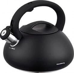 Fluitketel Waterkoker Mat Zwart 2.7 L ‘’Black Amethyst‘’ RVS – Inductie - Vatwasser -Korting Op Keukengerei 1200x1184 1