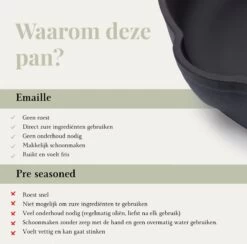 Belluci - Ø26cm - Koekenpan - Skillet + Deksel Geëmailleerde Gietijzeren Pan Voor BBQ En Inductie Incl. Accessoires - Hapjespan - Braadpan -Korting Op Keukengerei 1200x1187 3
