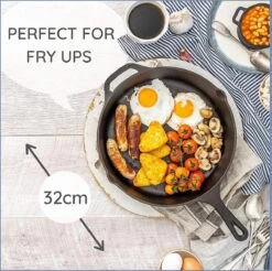 Nuovva Cast Iron Skillet / Gietijzeren Pan - 32cm -Korting Op Keukengerei 1200x1193 2