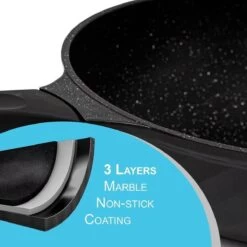 Marble Coating Wokpan Inductie - Met Glazen Deksel - Zwart - 30 Cm 10 Marble Coating Wokpan Inductie - Met Glazen Deksel - Zwart - 30 Cm -Korting Op Keukengerei 1200x1200 1104
