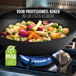 Rosmarino Black Line - Wokpan - Ø30cm - 100% PFAS & PFOA Vrij - Gegoten Aluminium - Non-stick Minerale Coating - Ergonomische Handgreep - Geschikt Voor Alle Warmtebronnen & Vaatwasser 17 Rosmarino Black Line - Wokpan - Ø30cm - 100% PFAS & PFOA Vrij - Gegoten Aluminium - Non-stick Minerale Coating - Ergonomische Handgreep - Geschikt Voor Alle Warmtebronnen & Vaatwasser -Korting Op Keukengerei 1200x1200 1106