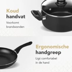 Rochester 18-delige Pannenset Met Deksels - Kookpotten - Koekenpannen Steelpannen - Aluminium - Zwart 20 Rochester 18-delige Pannenset Met Deksels - Kookpotten - Koekenpannen Steelpannen - Aluminium - Zwart -Korting Op Keukengerei 1200x1200 1160