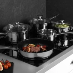 Russell Hobbs Pannenset - Vaatwasserbestendig - 5-delige Set - Alle Warmtebronnen Ook Inductie - Steelpannen Met Deksel En Schenktuit -Korting Op Keukengerei 1200x1200 1225