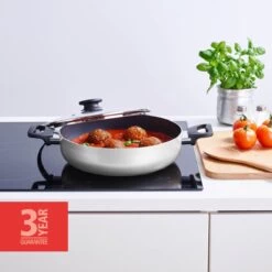 BRABANTIA INDU+ Hapjespan - Keramische Antiaanbaklaag - Met Deksel - Ø 28 Cm - Inductie - Pfas Vrij -Korting Op Keukengerei 1200x1200 1340