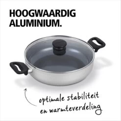 BRABANTIA INDU+ Hapjespan - Keramische Antiaanbaklaag - Met Deksel - Ø 28 Cm - Inductie - Pfas Vrij -Korting Op Keukengerei 1200x1200 1342