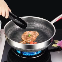 MONFORTT. Hapjespan Ø 28cm Anti-aanbaklaag 7 Lagen Staal Met Deksel 6 MONFORTT. Hapjespan Ø 28cm Anti-aanbaklaag 7 Lagen Staal Met Deksel -Korting Op Keukengerei 1200x1200 1357