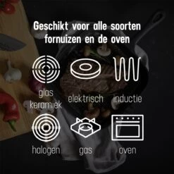 Daumonet Auguste Noir Gietijzeren Grillpan - Steakpan Zwart - PFAS & PFOA Vrij - Vierkant Met Schenktuit - 23,5 Cm - 2 Liter - Emaille - Alle Warmtebronnen - Elektrisch - Gas - Halogeen - Inductie - Keramisch -Korting Op Keukengerei 1200x1200 1413