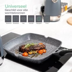 Coninx Grillpan 28CM - Steakpan - Afneembare Handgreep - PFAS-vrij - Grijs 11 Coninx Grillpan 28CM - Steakpan - Afneembare Handgreep - PFAS-vrij - Grijs -Korting Op Keukengerei 1200x1200 1451