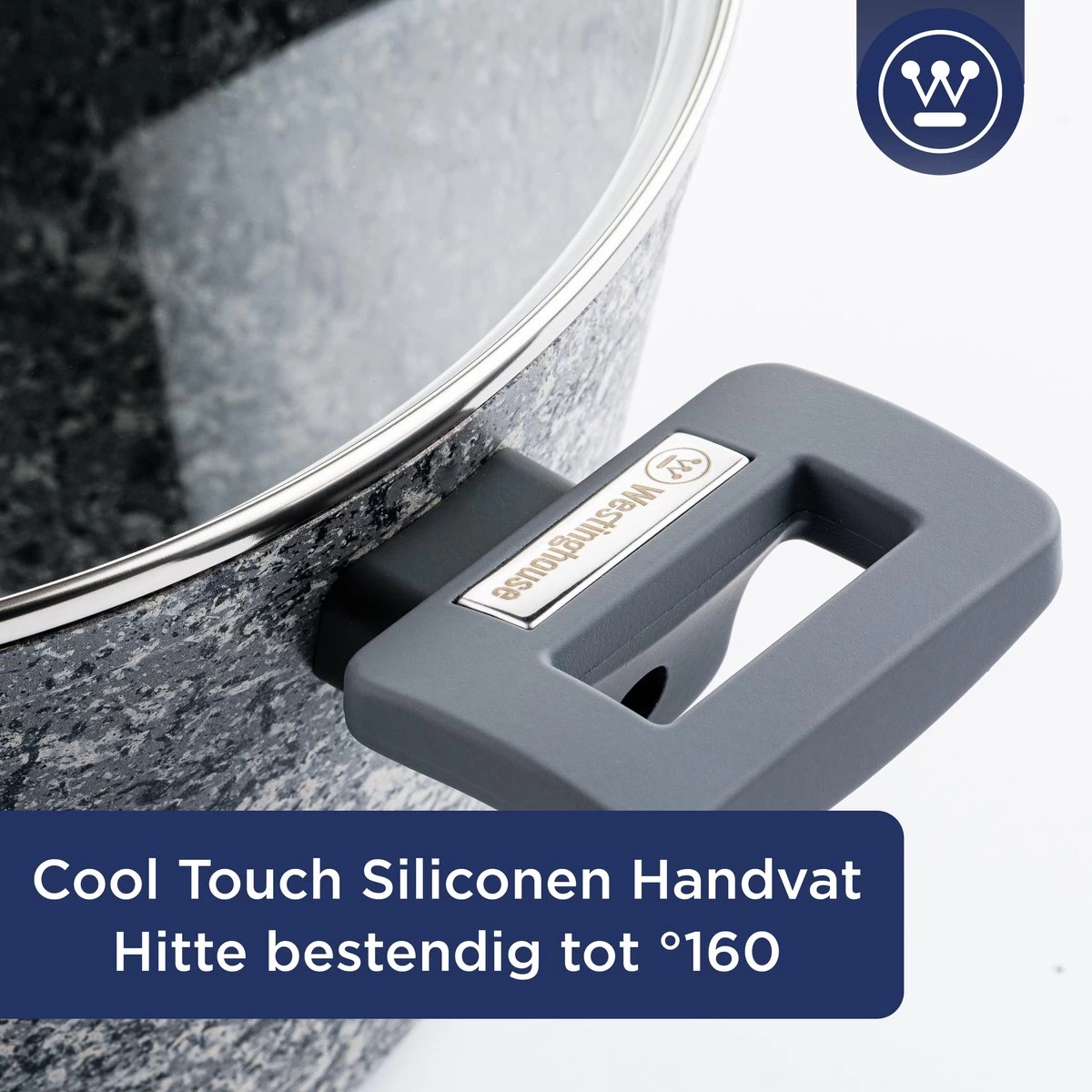 Westinghouse Kookpan/Braadpan Inductie - Ø 28 Cm - Grijs Graniet - Met Deksel - PFOA Vrij 4 Westinghouse Kookpan/Braadpan Inductie - Ø 28 Cm - Grijs Graniet - Met Deksel - PFOA Vrij - Afbeelding 4