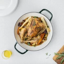 Navaris Gietijzeren Stoofpan Met Deksel- 3,5 Liter Gietijzeren Ovenschaal Van Email - Geschikt Voor Alle Warmtebronnen - Groen -Korting Op Keukengerei 1200x1200 1534