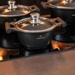 Herenthal Inductie Pannenset - Luxe 10-delige Koekenpanset - Voor Alle Warmtebronnen - Met Glazen Deksels En Koudgrepen - Zwart -Korting Op Keukengerei 1200x1200 204