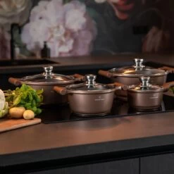 Herenthal Inductie Pannenset- Luxe 10-delige Koekenpannenset - Voor Alle Warmtebronnen - Met Glazen Deksels - Koper 18 Herenthal Inductie Pannenset- Luxe 10-delige Koekenpannenset - Voor Alle Warmtebronnen - Met Glazen Deksels - Koper -Korting Op Keukengerei 1200x1200 42