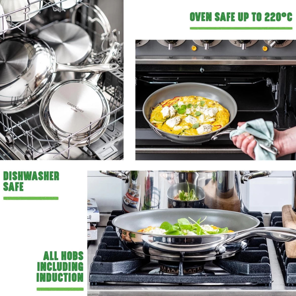 GreenChef Profile Plus Koekenpan 24cm - Zilverkleurig - Inductie - PFAS-vrij 10 GreenChef Profile Plus Koekenpan 24cm - Zilverkleurig - Inductie - PFAS-vrij - Afbeelding 10