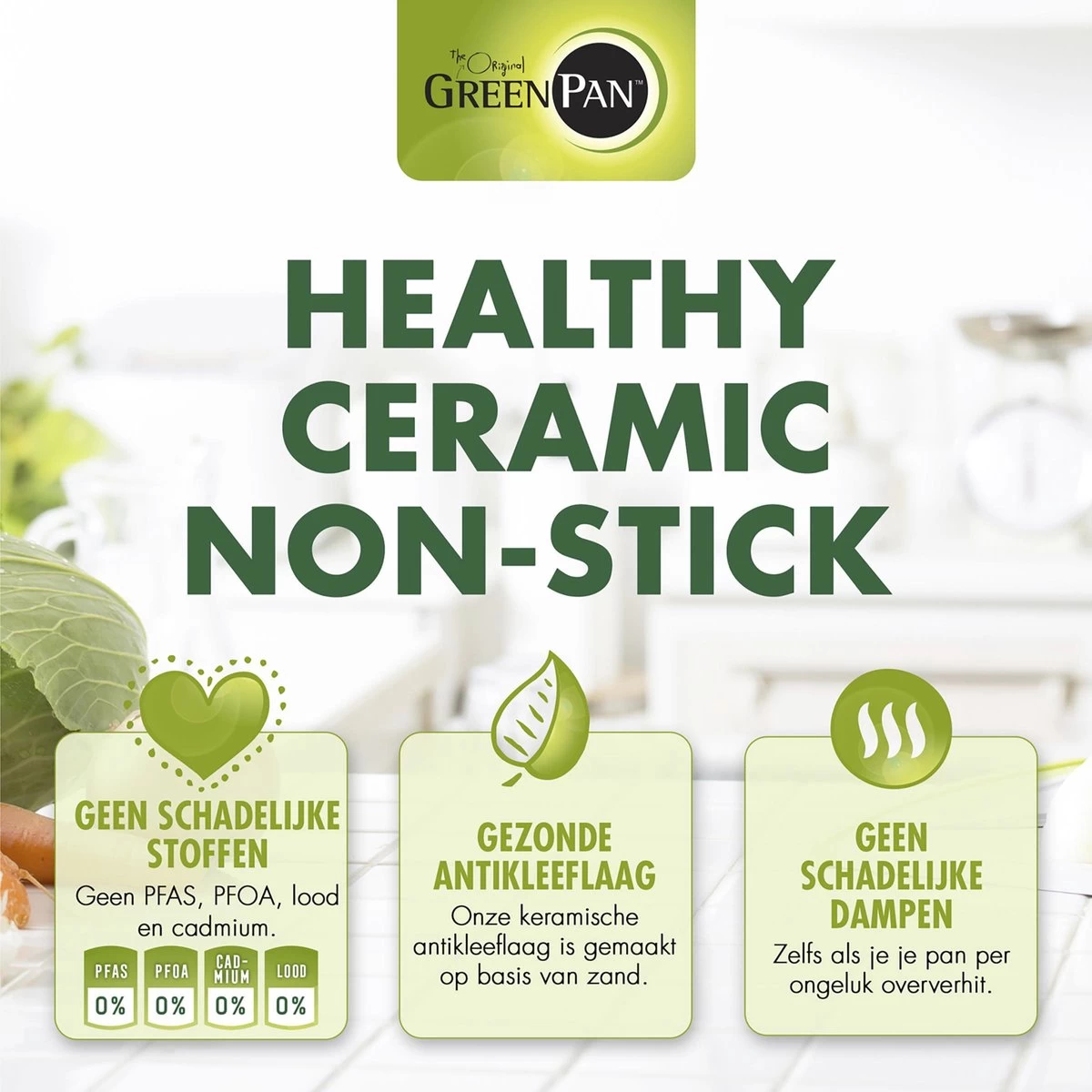 GreenPan Brussels Keramische Koekenpan - Ø30 Cm - PFAS-vrij 3 GreenPan Brussels Keramische Koekenpan - Ø30 Cm - PFAS-vrij - Afbeelding 3