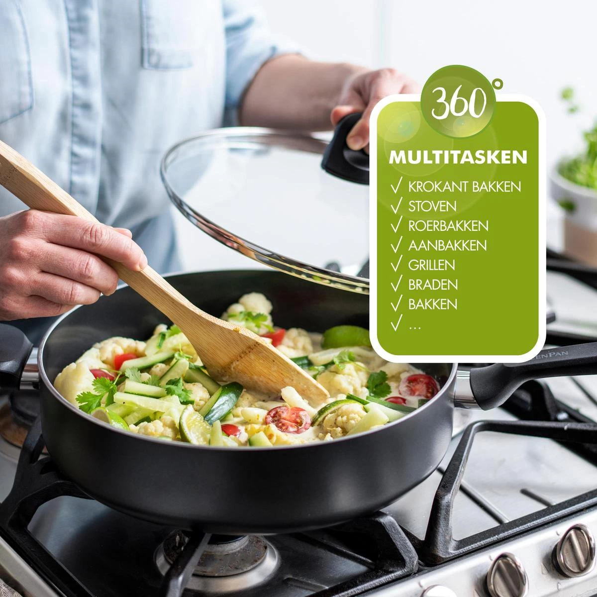 GreenPan Memphis Keramische Koekenpannenset - Ø24 + Ø28 Cm - PFAS-vrij 16 GreenPan Memphis Keramische Koekenpannenset - Ø24 + Ø28 Cm - PFAS-vrij - Afbeelding 16