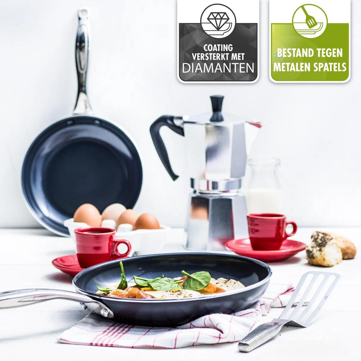 GreenPan Brussels Koekenpan 20cm - Zwart - Inductie - PFAS-vrij 8 GreenPan Brussels Koekenpan 20cm - Zwart - Inductie - PFAS-vrij - Afbeelding 8