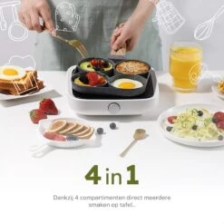 Merkloos Pancake Pan - Omeletpan - Eierpan - Anti Aanbaklaag - PFAS Vrij - Pancake Maker - Geschikt Voor Alle Warmtebronnen - Inductie Pannen -Korting Op Keukengerei 1200x1200 898