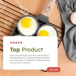 Merkloos Pancake Pan - Omeletpan - Eierpan - Anti Aanbaklaag - PFAS Vrij - Pancake Maker - Geschikt Voor Alle Warmtebronnen - Inductie Pannen -Korting Op Keukengerei 1200x1200 902