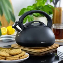 Fluitketel Waterkoker Mat Zwart 2.7 L ‘’Black Amethyst‘’ RVS – Inductie - Vatwasser -Korting Op Keukengerei 1200x1200 931