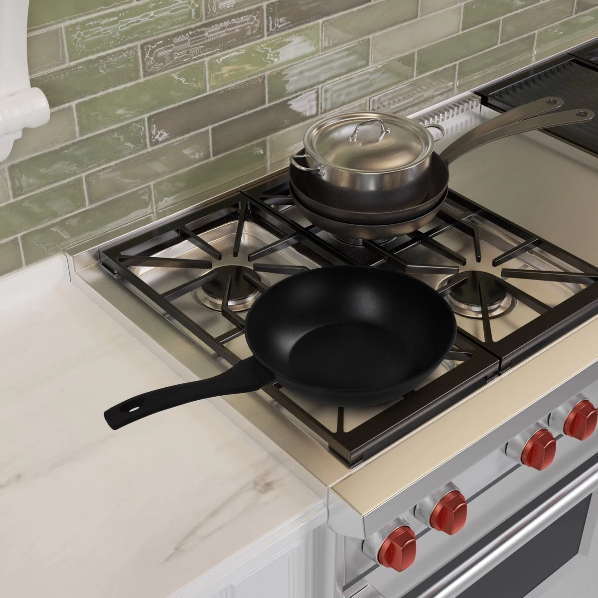 Miller Keramische Wokpan Inductie Ø 28 Cm - Alle Warmtebronnen - Anti Aanbaklaag 6 Miller Keramische Wokpan Inductie Ø 28 Cm - Alle Warmtebronnen - Anti Aanbaklaag - Afbeelding 6