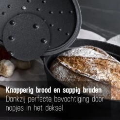 Gietijzeren Braadpan - Sudderpan Zwart Van Daumonet - Ovaal - Ø 29 Cm - 3 Liter - 100% PFAS & PFOA Vrij - Emaille - Geschikt Voor Alle Warmtebronnen - Elektrisch - Gas - Halogeen - Inductie - Keramisch - Vaatwasserbestendig 14 Gietijzeren Braadpan - Sudderpan Zwart Van Daumonet - Ovaal - Ø 29 Cm - 3 Liter - 100% PFAS & PFOA Vrij - Emaille - Geschikt Voor Alle Warmtebronnen - Elektrisch - Gas - Halogeen - Inductie - Keramisch - Vaatwasserbestendig -Korting Op Keukengerei 1200x1200 947