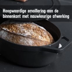 Gietijzeren Braadpan - Sudderpan Zwart Van Daumonet - Ovaal - Ø 29 Cm - 3 Liter - 100% PFAS & PFOA Vrij - Emaille - Geschikt Voor Alle Warmtebronnen - Elektrisch - Gas - Halogeen - Inductie - Keramisch - Vaatwasserbestendig 19 Gietijzeren Braadpan - Sudderpan Zwart Van Daumonet - Ovaal - Ø 29 Cm - 3 Liter - 100% PFAS & PFOA Vrij - Emaille - Geschikt Voor Alle Warmtebronnen - Elektrisch - Gas - Halogeen - Inductie - Keramisch - Vaatwasserbestendig -Korting Op Keukengerei 1200x1200 952