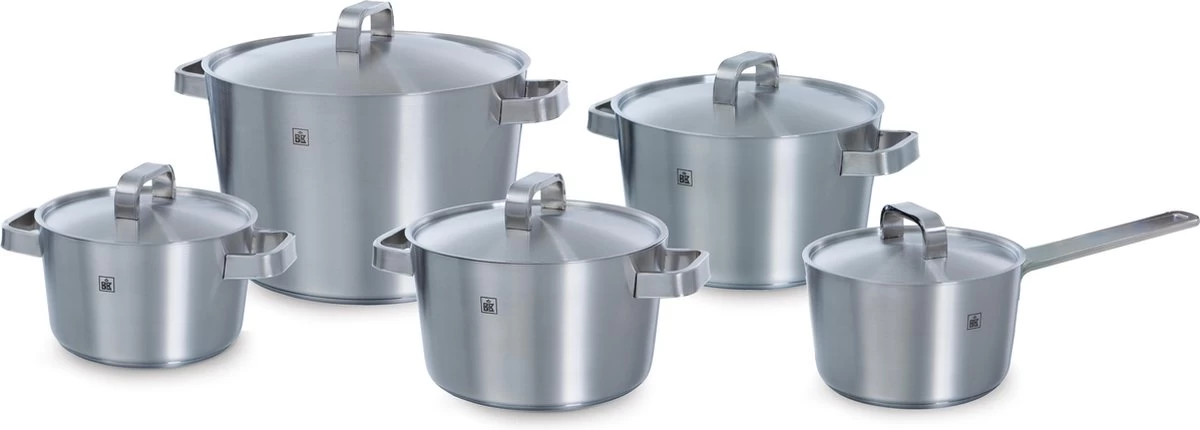 BK Conical+ Kookpannenset - 5-delig - RVS - Inductie 1 BK Conical+ Kookpannenset - 5-delig - RVS - Inductie