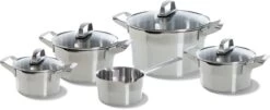 BK Premium+ Pannenset - 9-delig - Veilig Afgietsysteem - Inductie
