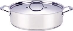Merkloos Lage Kookpan RVS Braadpan - Voor Alle Warmtebronnen, Ook Inductie – 9L