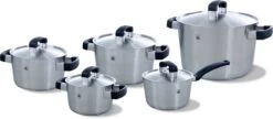 BK Conical Cool Pannenset - 5-delig - RVS - Geschikt Voor Alle Warmtebronnen -Korting Op Keukengerei 1200x525