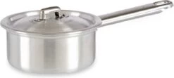 Steelpan/sauspan/juspan Zilverkleurig 26 X 14 X 8 Cm Van 0.6 Liter Aluminium - Met Handige Deksel - Kookpannen